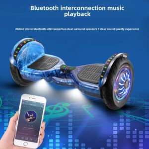 High Quality Hoverboard Two Wheel Self-balancing Electric Scooters with Music Speakers and LED Lights For Kids - 10 inch
