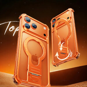 Luxury Frameless Aluminum Alloy With Metal Ring Stand Magnetic Phone Case for iPhone 17 Pro Max