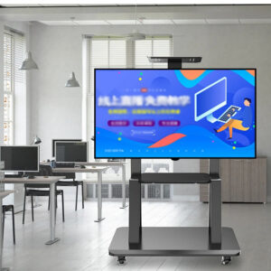 Portable And Adjustable TV Stand with Storage Shelf Rolling For 65-100 inch Tvs