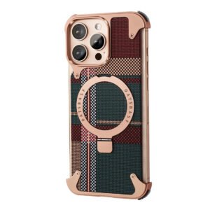 Luxury Premium Oatsbasf Air with Kickstand 360°Rotatable Magnetic Shockproof Carbon Fiber Texture Case Cover For iPhone 16 Pro Max