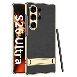 Luxury Premium Magnetic Shockproof Electroplated PU Leather Hard Case Cover For Samsung S26 Ultra