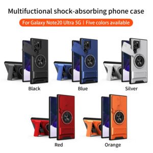 Luxury Premium Military Armor Magsafe Magnetic Ring Holder Camera Protection Case Cover For Samsung Note 20 Ultra