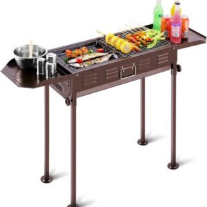Portable Folding Detachable Multifunctional Iron Stainless Barbecue Charcoal Grill