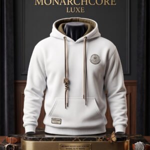 Unisex Soft Comfort Fit Plain Pullover Hoodie - White