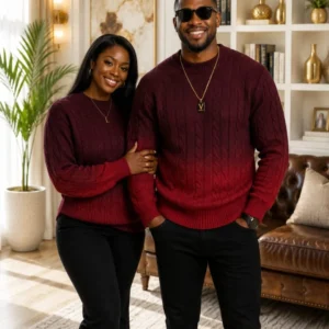 Legacy Collection Premium Ombre Cable Knit Unisex Sweater