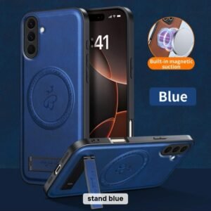 Luxury Premium Soft leather magnetic case with stand Case Cover For Samsung A Series