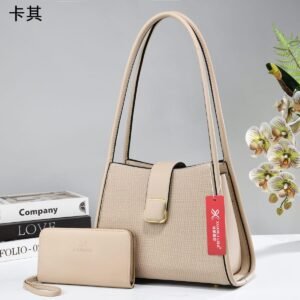 Luxury Premium 2 in 1 Trendy Luxe Designer Bag - Beige