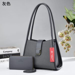 Luxury Premium 2 in 1 Trendy Luxe Designer Bag - Grey