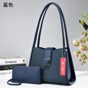 Luxury Premium 2 in 1 Trendy Luxe Designer Bag - Dark Blue