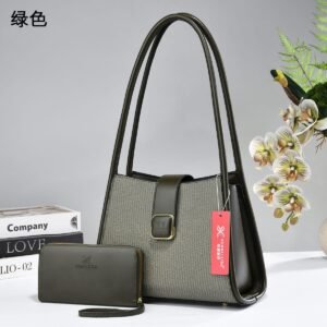 Luxury Premium 2 in 1 Trendy Luxe Designer Bag - Dark Green