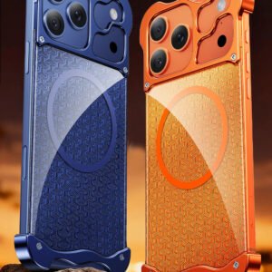 Luxury Premium Luxury Metal Frameless Magnetic Irregular Metallic Case Cover For iPhone Series