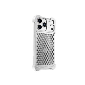 Luxury Ultra thin Aluminum Alloy Heat Dissipation Aromatherapy Anti-Scratch Slim Case Cover For iPhone 17 Pro Max - Silver