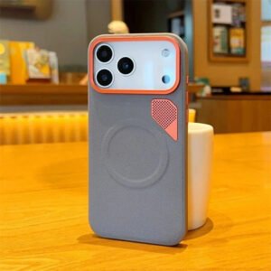 Luxury Premium Faux Design Magnetic with Heat Dissipation Case Cover for iPhone 17 Pro Max