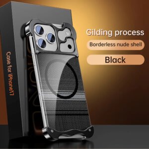 Luxury Premium Luxury Metal Frameless Magnetic Irregular Metallic Case Cover For iPhone Series