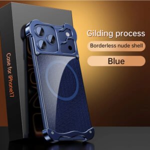 Luxury Premium Luxury Metal Frameless Magnetic Irregular Metallic Case Cover For iPhone Series