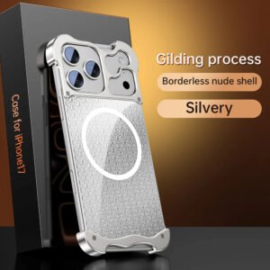Luxury Premium Luxury Metal Frameless Magnetic Irregular Metallic Case Cover For iPhone Series