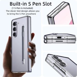 Luxury Premium Transparent With S Pen Case Cover For Samsung Galaxy Z Fold Series - Samsung Z Fold 5