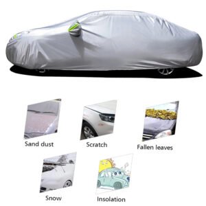 Luxury Premium Waterproof All Weather Sun Protection SUV Outdoor Car Cover - Silver, Medium