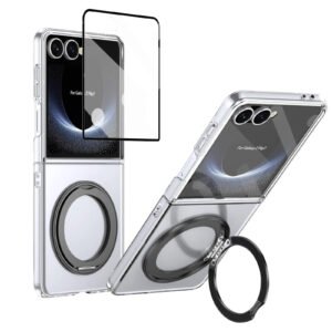 Luxury Premium Transparent 360° Magnetic Ring  Case Cover For Samsung Galaxy Z Flip 6