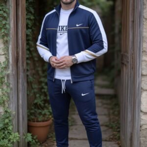 3 in 1 High Quality Turkey Custom piece Tracksuit Set - Dark Blue