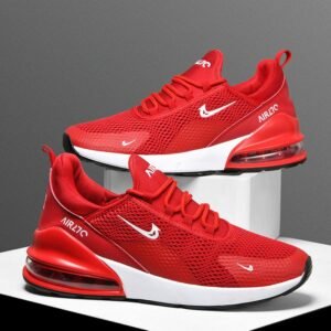 Luxury Premium Fitness Style Air Sports Cushion Lightweight Breathable Shoes - Red