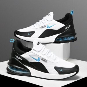 Luxury Premium Fitness Style Air Sports Cushion Lightweight Breathable Shoes - White