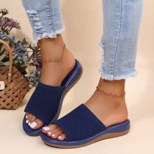 Maining Casual Flat Beach Summer Designer Fashion Sandals - Blue