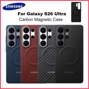 Luxury Premium Carbon Fiber Texture Magsafe Wireless Case For Samsung Galaxy S26 Ultra