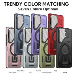 Luxury Premium Rugged Magnetic MagSafe Rotatable Stand Holder Kickstand Case Cover For Samsung S Series
