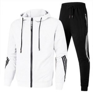 2 in 1 ADDIDAS TRACKSUIT - White Black