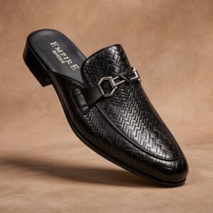 Men's casual backless leather loafers Mules shoes