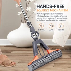 New Sponge Squeeze Mop High Absorbency PVA Sponge Mop